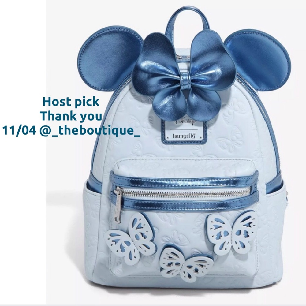 Loungefly Disney Cosplay Butterflies Minnie Mouse backpack. Hard Tag New!